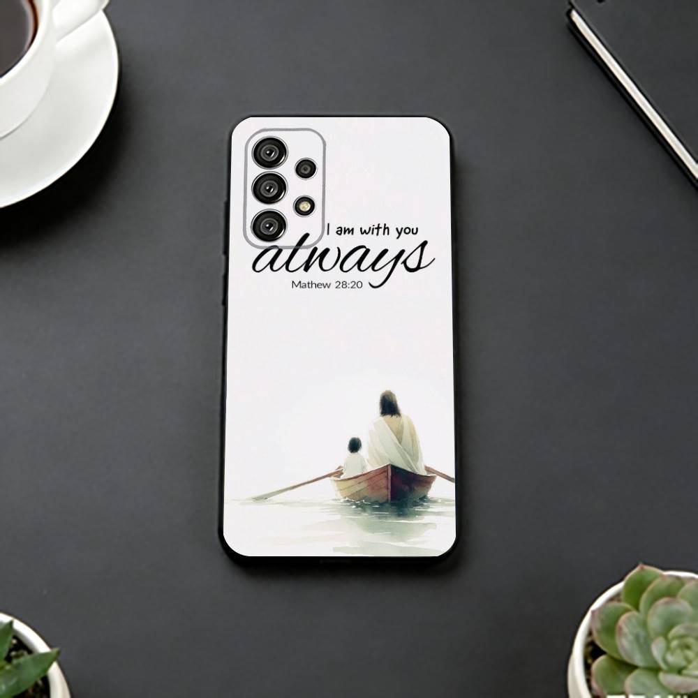 Христианский Чехол Для Телефона С Цитатой Из Библии Для Samsung S25,S24,S21,S22,S23,S30,Ultra,S20,Plus,Fe,Lite,Note,10,Черный Чехол