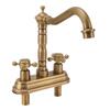 G1/2 Sink Faucet Antique 2 Handle Hot Cold Water Full Copper Basin Mixer Tap for Kitchen Bathroom