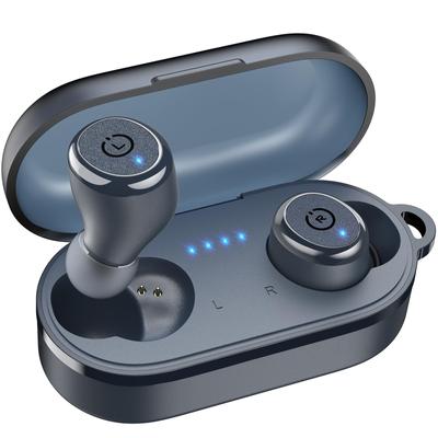 TOZO T10 беспроводные наушники Bluetooth приложение настраиваемое эргономичное 55H беспроводная зарядка IPX8 водонепроницаемая гарнитура мощный звук синие 5.3 наушники, эквалайзер,