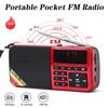 FM Radio Digital MP3 Music Player Portable Mini Speaker with LED Flashlight Pocket Radio for Outdoor