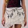Y2K Hollowing Cross Waist Chain Temperament Multi-layer Body Chain Punk Waist Chain  Street Fashion