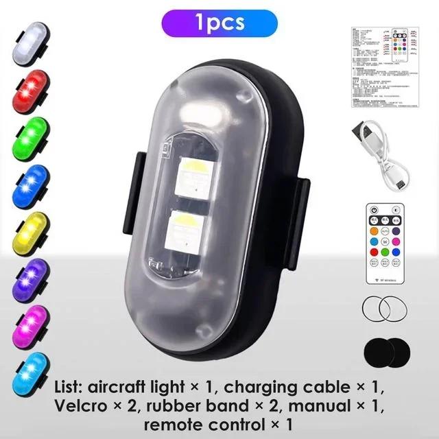 Magnetic Car Light, USB Rechargeable Car Light with Remote Control, Multi-functional LED Light for Car Motorcycle Decor