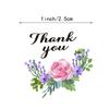 50-500Pcs 1'' Paper Hand Made Stickers Round Floral Thank You Stickers For Baking Envelope Business Seal Labels Sticker