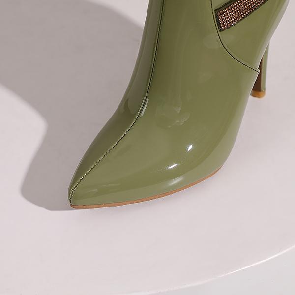 Черно-белые женские ботильоны на высоком каблуке, маленький, большой размер 32 50