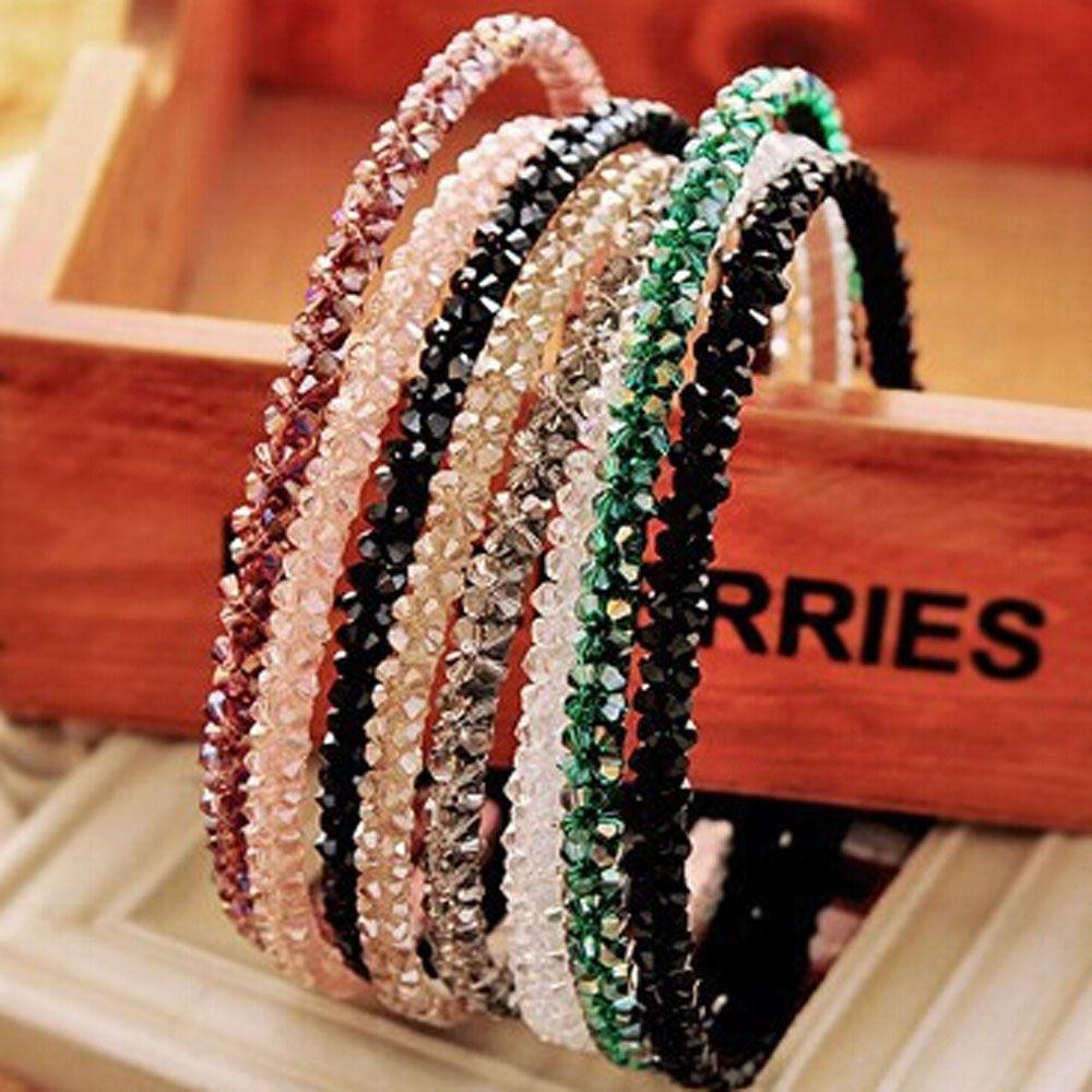 Подарок Женщине Девушке Кристальная Повязка для Волос Стразы Ободок Головной Убор Украшение Ювелирные Изделия