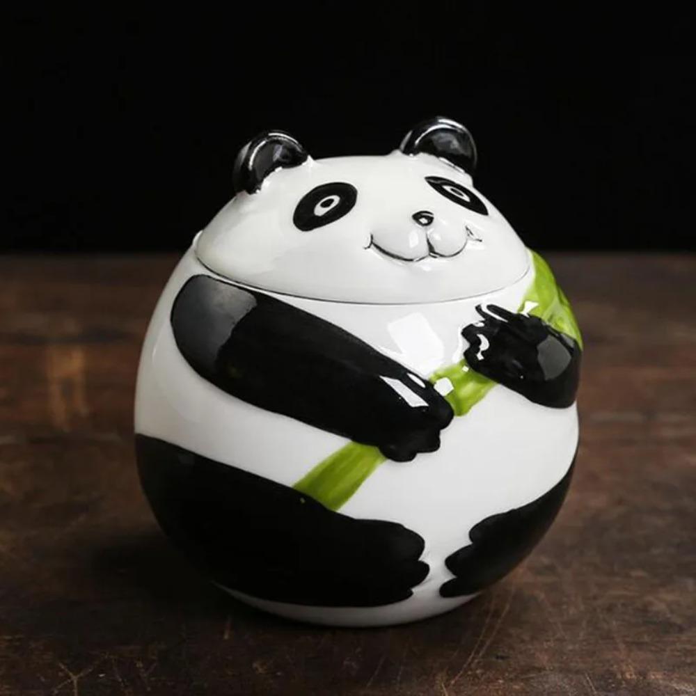 Moisture-proof Panda Tea Jar Cartoon Pattern Tea Box Creative Seasoning Storage Tank  Souvenir