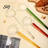 Ergonomic Glass Spoon Handmade Long Handle for Cooking Heat-Resistant Kitchen Utensil Adaptable Tool Stirring Serving Scooping Unique Gift Home Chefs