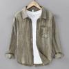 Spring Summer Retro Distressed Pleat Cotton Linen Long sleeve Shirts Men's Chinese Style Loose Casual Shirt Breathable Linen