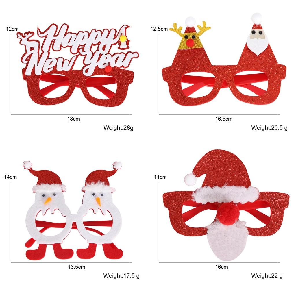 Пластиковые Рождественские Очки Шляпа Санты Олень Снеговик Стили