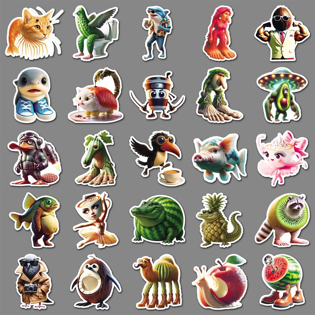 50 Shanhaijing Graffiti Stickers Decorative Water Cup Computer Tablet Suitcase Stickers