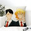 Love DdoushiseiES Pillow Case Cotton Linen Fabric Square Zipper Pillowcase Home Decorative Living Room
