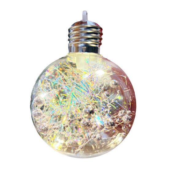 Рождественское украшение LED световые шары мягкое окружающее свечение небьющийся ПВХ праздничные огни праздничный светящийся шар