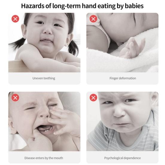 Baby Teether Food Grade Soft Safe Resilient Appease Mood Anti-eating Hand Silicone Kids Teething Newborn Dental Care Chew Toy Baby Product