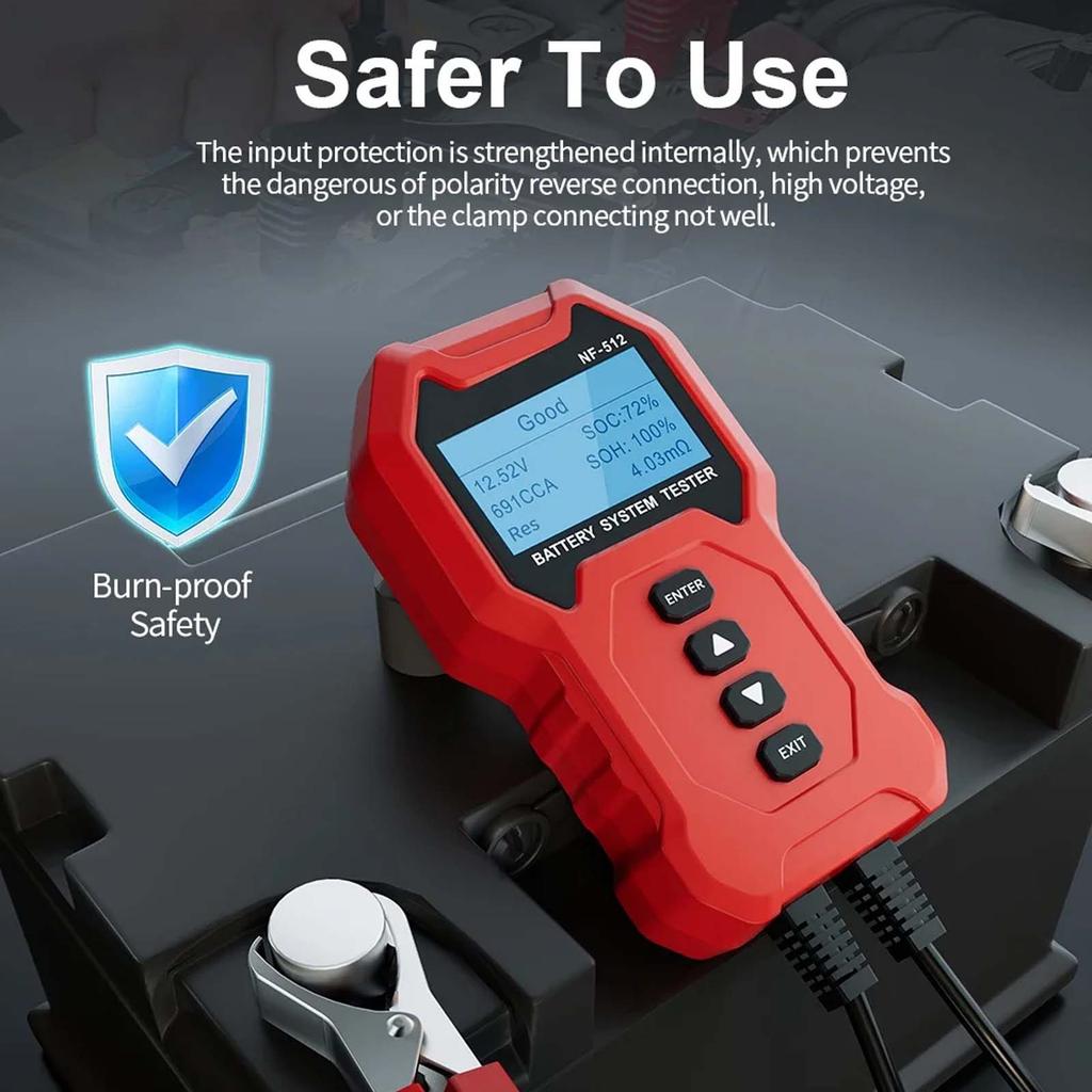 Lead-acid Battery Capacity Tester for Automotive, Electric Vehicle Battery System Internal Resistance Voltage Analyzers