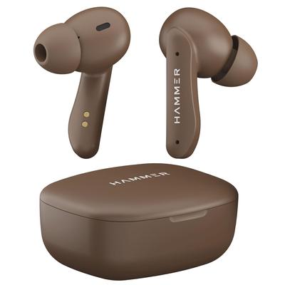 Hammer Беспроводные Bluetooth-наушники-вкладыши Solitude с временем работы до 22 часов, ENC, быстрой зарядкой Type-C, защитой от воды IPX4, Bluetooth v5.3 (Мокко Браун)
