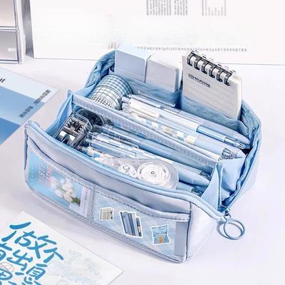 Сумка-пенал для школьников с большой вместимостью, многофункциональный пенал для мальчиков и девочек, держатель для канцелярских принадлежностей, подходящий пенал