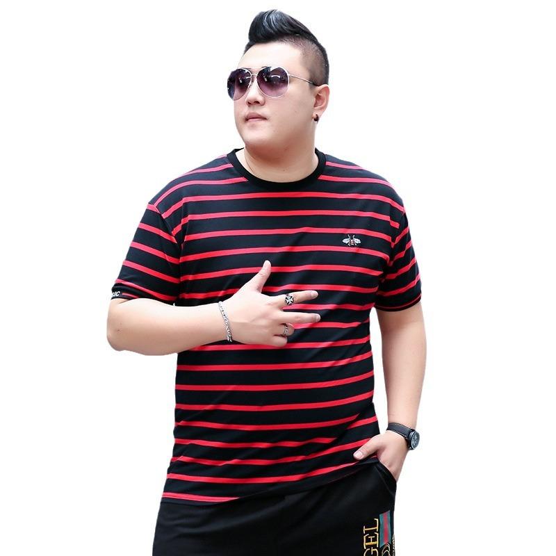 Модная брендовая футболка больших размеров с короткими рукавами и круглым вырезом для мальчиков, популярная летняя футболка с половиной рукавов Fat Guy Oversized