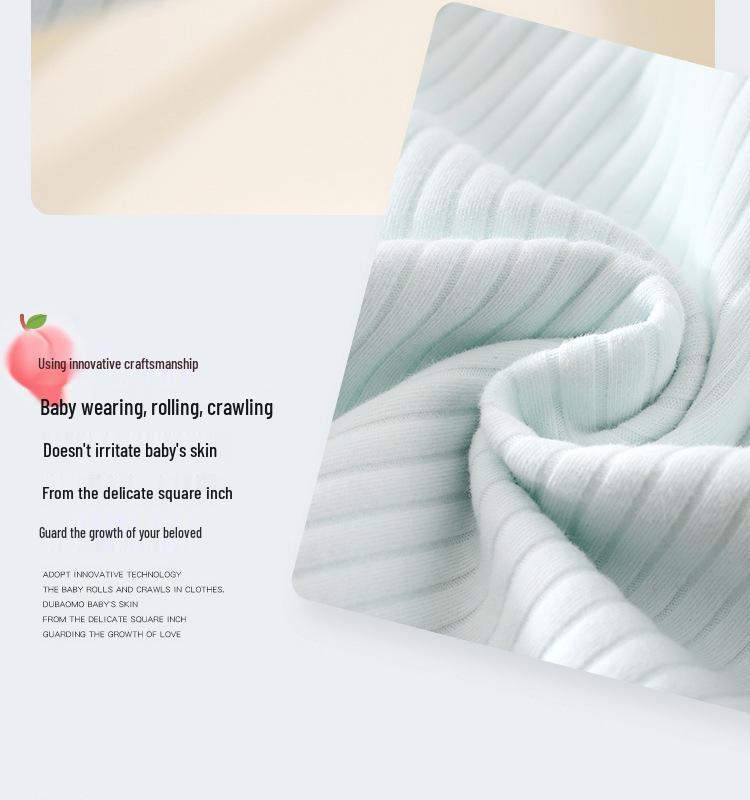 Мягкий велюровый комплект из двух предметов пижамы для младенцев и малышей с кнопками на плече - Осенний базовый слой