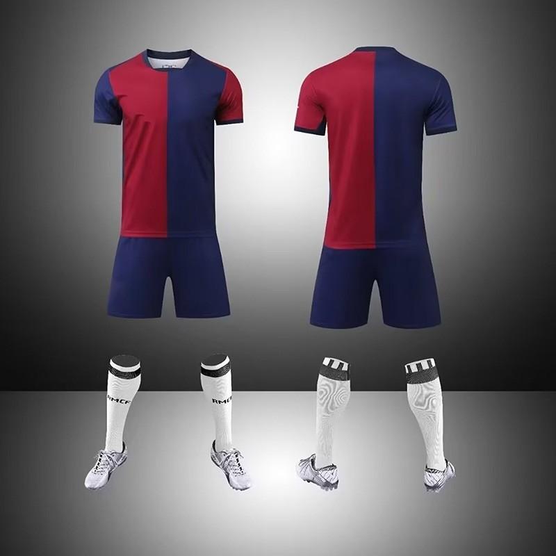 Custom Printed Soccer Training Jersey Set Men Women Kids Sportswear Football Club Team Uniform