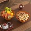 High-foot Fruit Plate Plastic Dried Fruit Plate Retro Candy Snack Tray  Household Desktop Storage