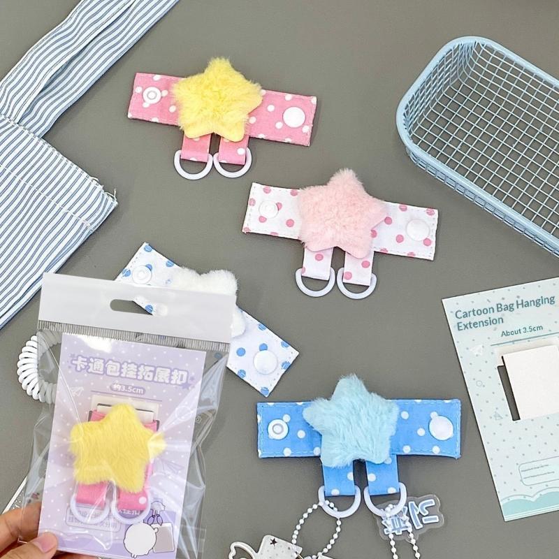 Creative DIY Keyring Accessories Pentagram Wave Point Bag Pendant for Funky Fashion