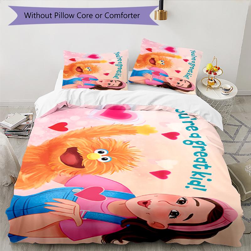 3pcs Ms. Rachel Bedding Set Duvet Cover Closure Includes 1 Duvet Cover & 2 Pillowcases, Soft and Comfortable for All Seasons.