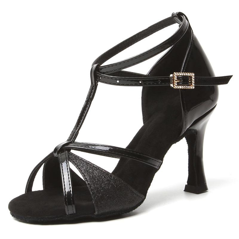 Туфли для латинских танцев для взрослых для девочек и женщин, танцевальные вечеринки, вальс, джаз, нескользящая дышащая танцевальная обувь для латиноамериканских танцев на каблуке 8,5 см