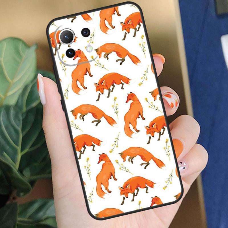 Мультяшные лисы Животный чехол Для Xiaomi 15 14 Ultra 13T 14T 15T Pro 17 Pro Max POCO X7 Pro X5 X6 F5 F6 F7 F8 Чехол