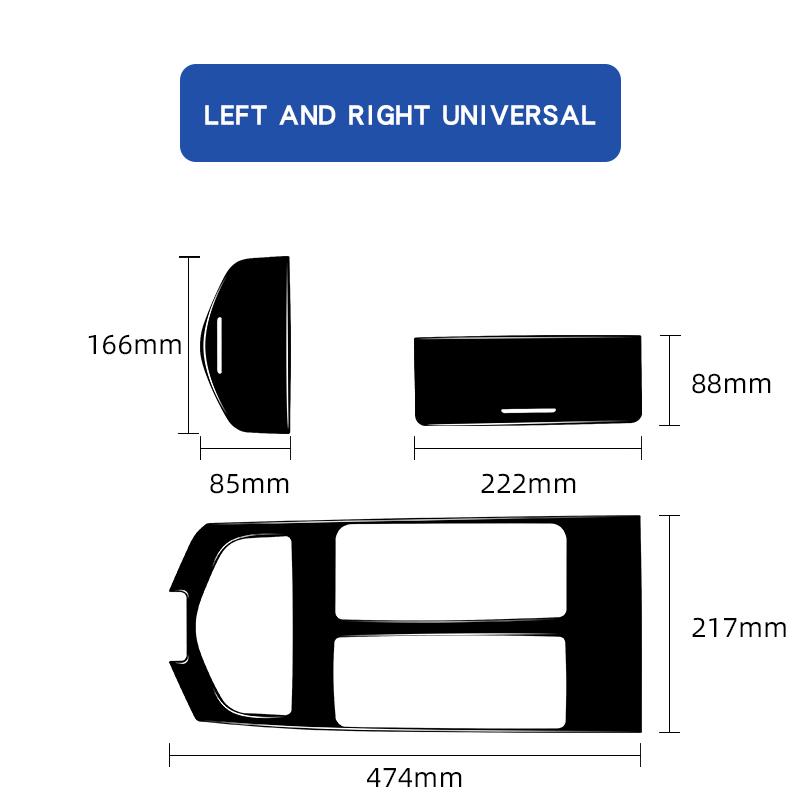 For Maserati Ghibli 2014-2022 Soft Carbon Fiber Car Center Control Gear Panel Cover Trim Car Accessories Sticker