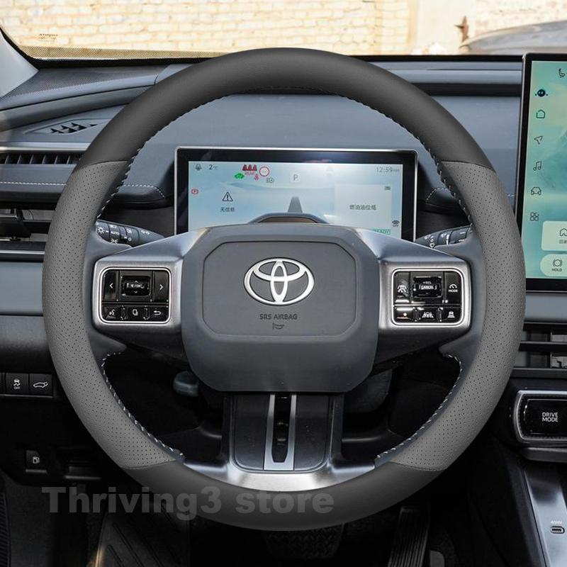 nlzh6 Leather Car Steering Wheel Cover For TOYOTA RAV4 GR Sport Hybrid Woodland 2012-2026 Auto interior Toyota RAV4 2025 Accessories