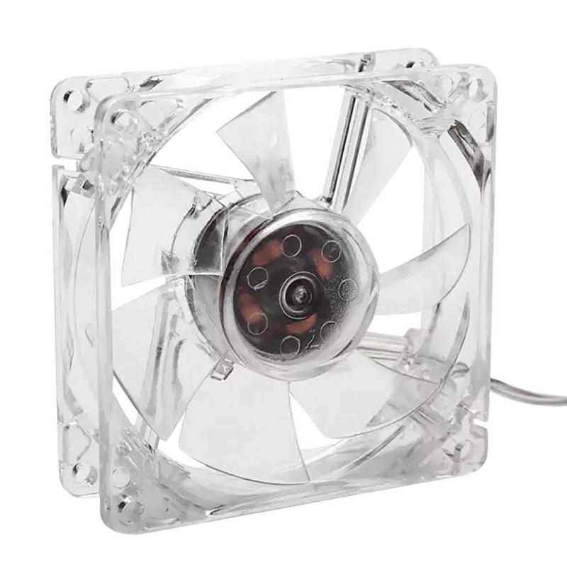 USB Fan 5V Air Cooling RGB Fan Cooler 8x8 12x12cm LED Light Mute PC Computer Fan with 100CM cable for Hamester Cage Fish Tank