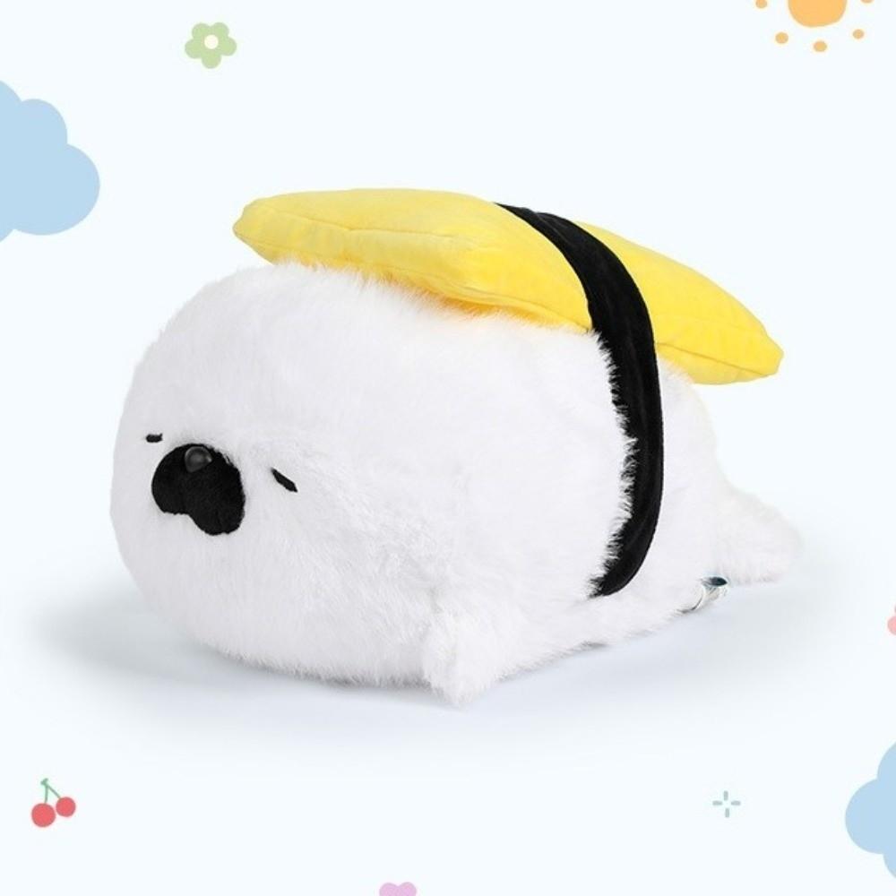 Food Theme Seal Plushie Toy Japanese Style Fried Shrimp Soft Doll Birthday Gifts