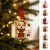 Christmas Tree Decoration Cash Gift Holder Ornament, Cute Dog Clear Money for Decorative Gift, Xmas Hanging Holiday Party Supplies Storage
