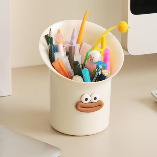 Настольное мусорное ведро Милое мусорное ведро с мини-щеткой для уборки Забавные колбасные губы Маленький мусорный бак для офисного стола туалетного столика