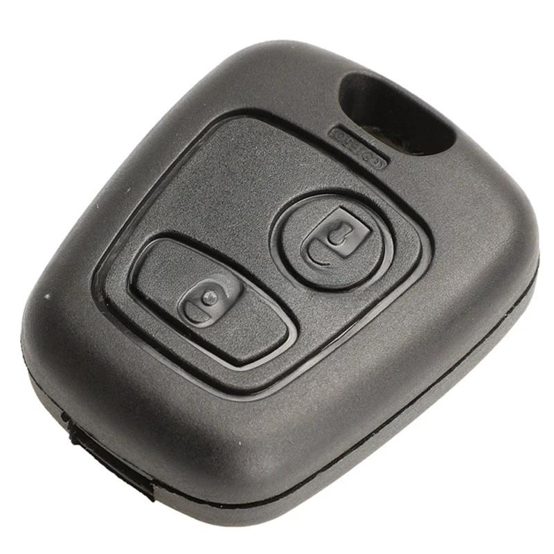 Для Citroen-C1 C2 C3 C4 Peugeot 307 107 207 407 Замена корпуса ключа с пультом управления Новый 2-кнопочный корпус ключа-брелока для автомобиля