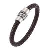Trendy Men Jewelry Brown Genuine Leather Bracelets Men Charm Rope Bracelets&Bangles Male Jewerly