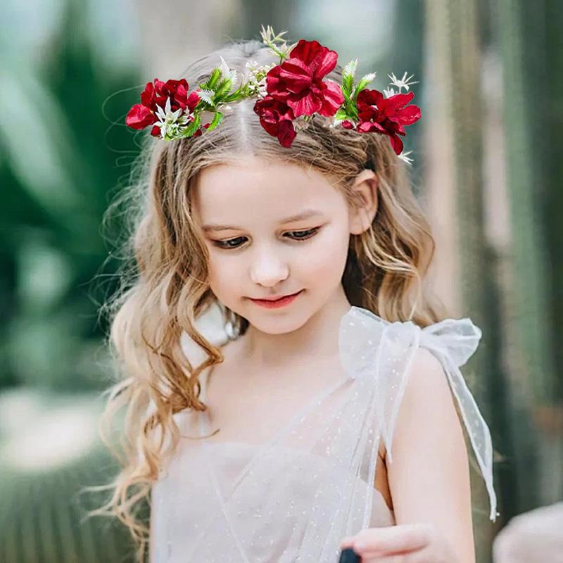 1 шт. Сказочный венок Реквизит для фотосъемки Головной убор Богемный стиль Лента Повязка на голову Лесная серия Головной убор Цветочный венок