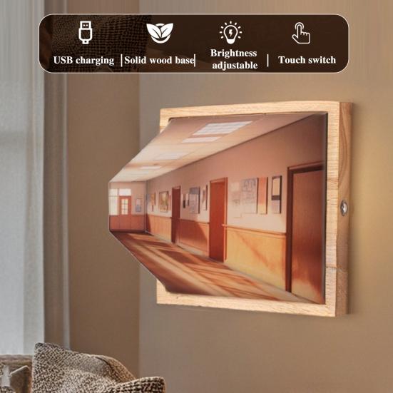 Naked Eye 3D Vision Night Light LED Illusion Atmosphere Light Классическое искусство