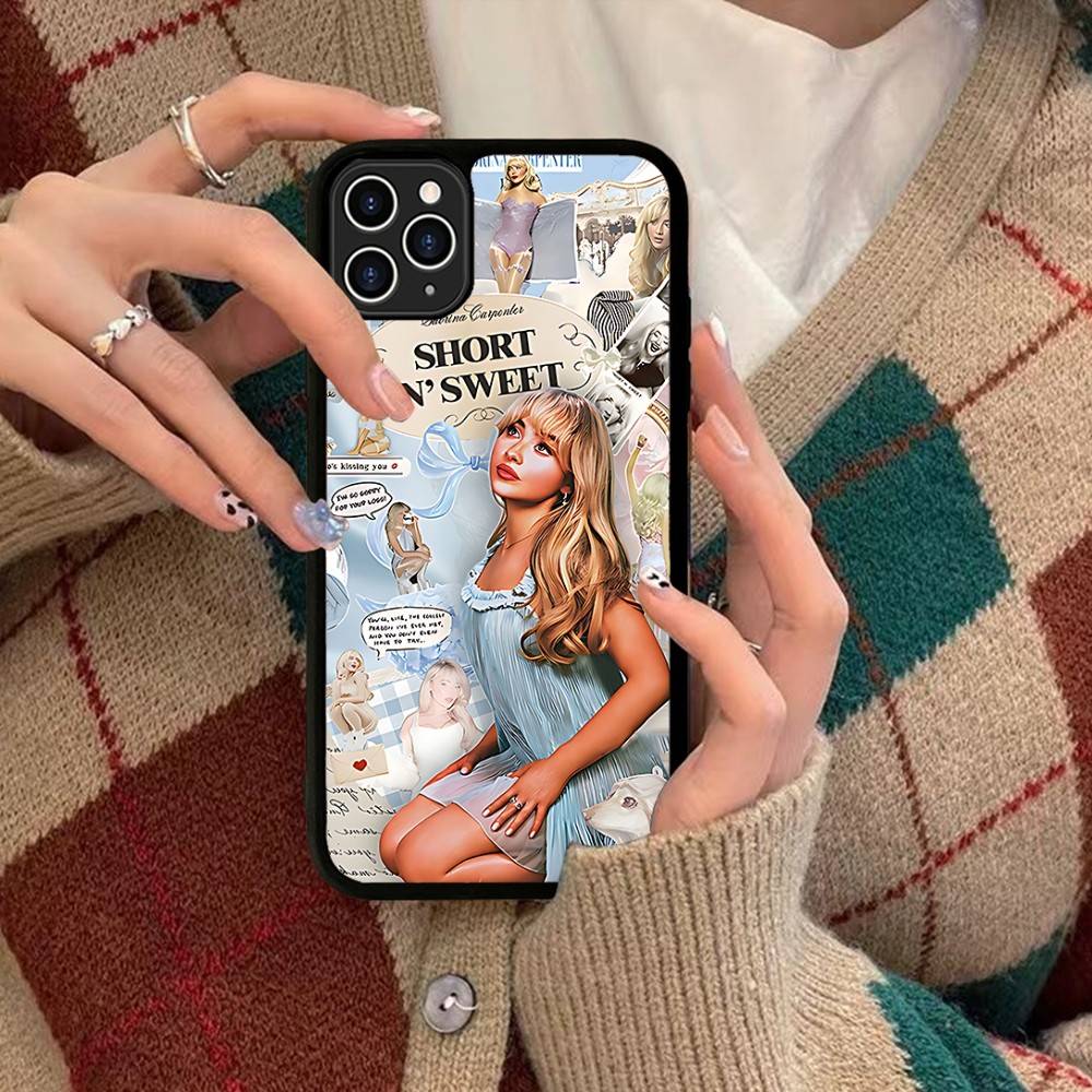 Чехол для телефона Singer S-Sabrina C-Carpenter для IPhone 17 16 15 14 13 Pro 12 11 Pro Max, Жесткий PC+TPU, Задняя крышка