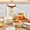 WORTHBUY Прозрачный пластиковый ланч-бокс с крышкой и ручкой Портативный контейнер для еды Подходит для микроволновой печи Студенческий Герметичный Бенто-бокс