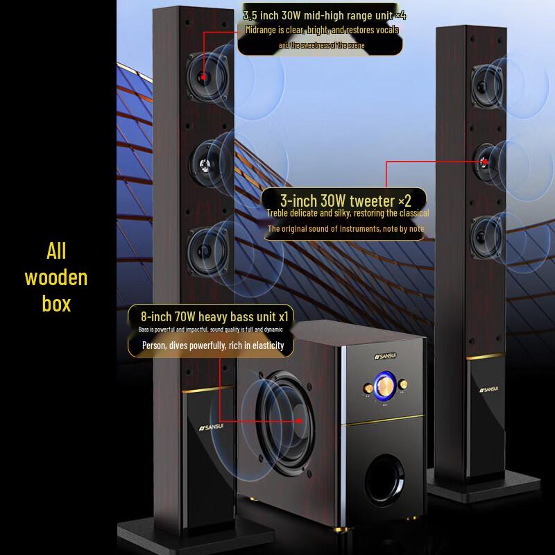 Shanshui 88A Домашний кинотеатр Караоке Система объемного звучания