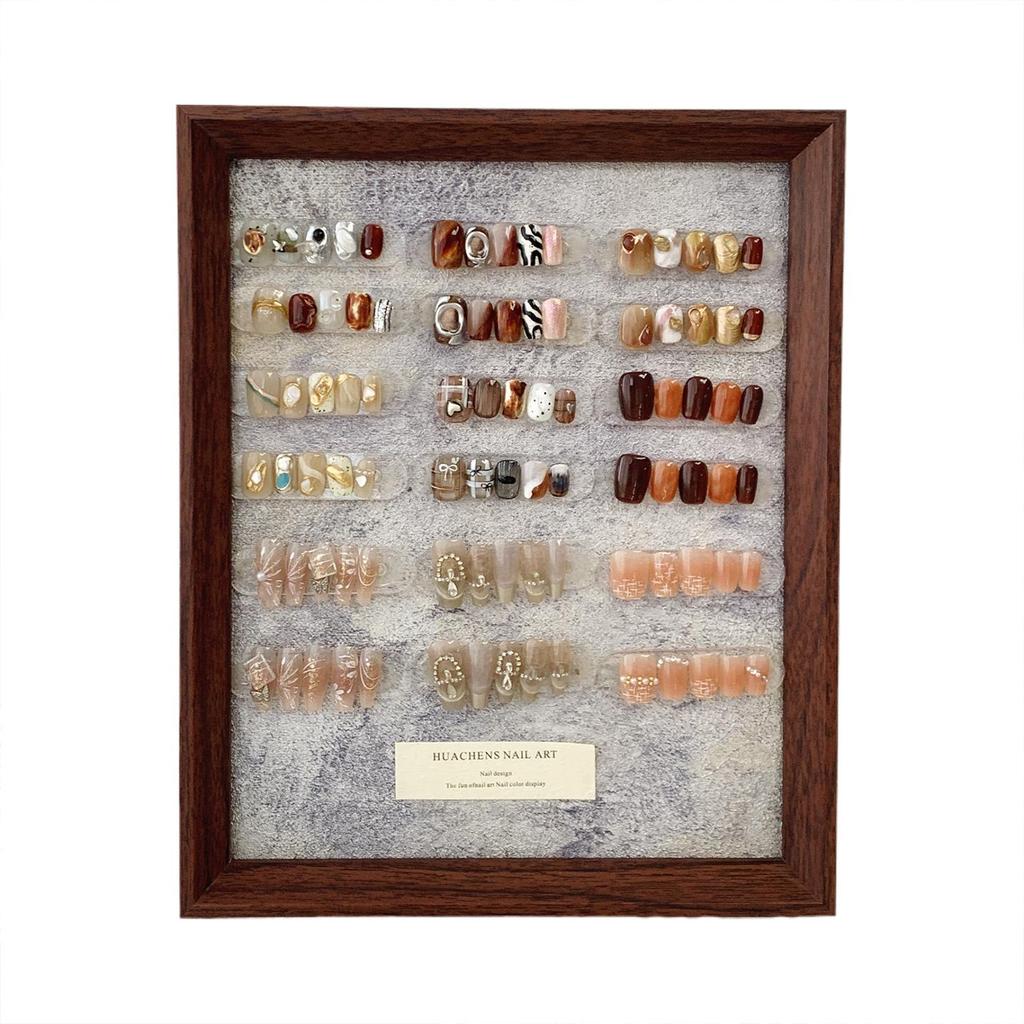 High-End Duplex Wood Grain Nail Art Display Board
