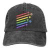 Adjustable Solid Color Baseball Cap Rainbow Dice Set Tabletop RPG Gaming Graphic Washed Cotton LGBT Transgender Sports Woman Hat