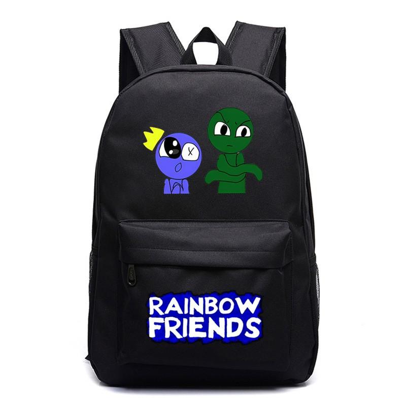 Мультяшный школьный рюкзак Rainbow Friends для детей, мальчиков и девочек, легкий, из ткани Оксфорд, для книг, с эргономичными лямками