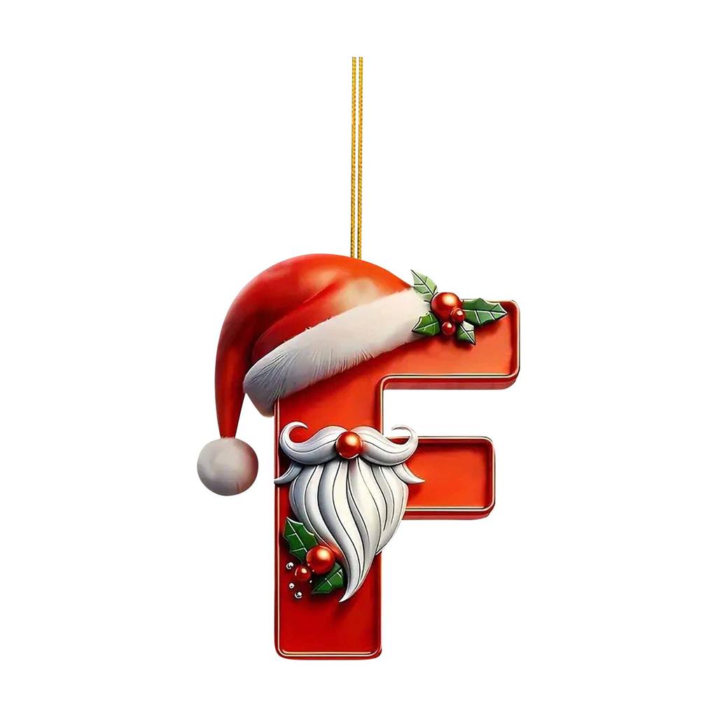 Рождественская елка из 26 букв, подвесное персонализированное украшение в виде рождественской буквы