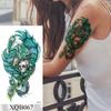 Hot Sale 1PC Waterproof Temporary Tattoo Sticker Rose Flower Tattoo Skull Flower Body Art Arm False Sleeve Tattoo Women