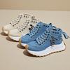 Женские летние студенческие спортивные кроссовки на толстой подошве, увеличивающие рост, повседневные, дышащие, из денима