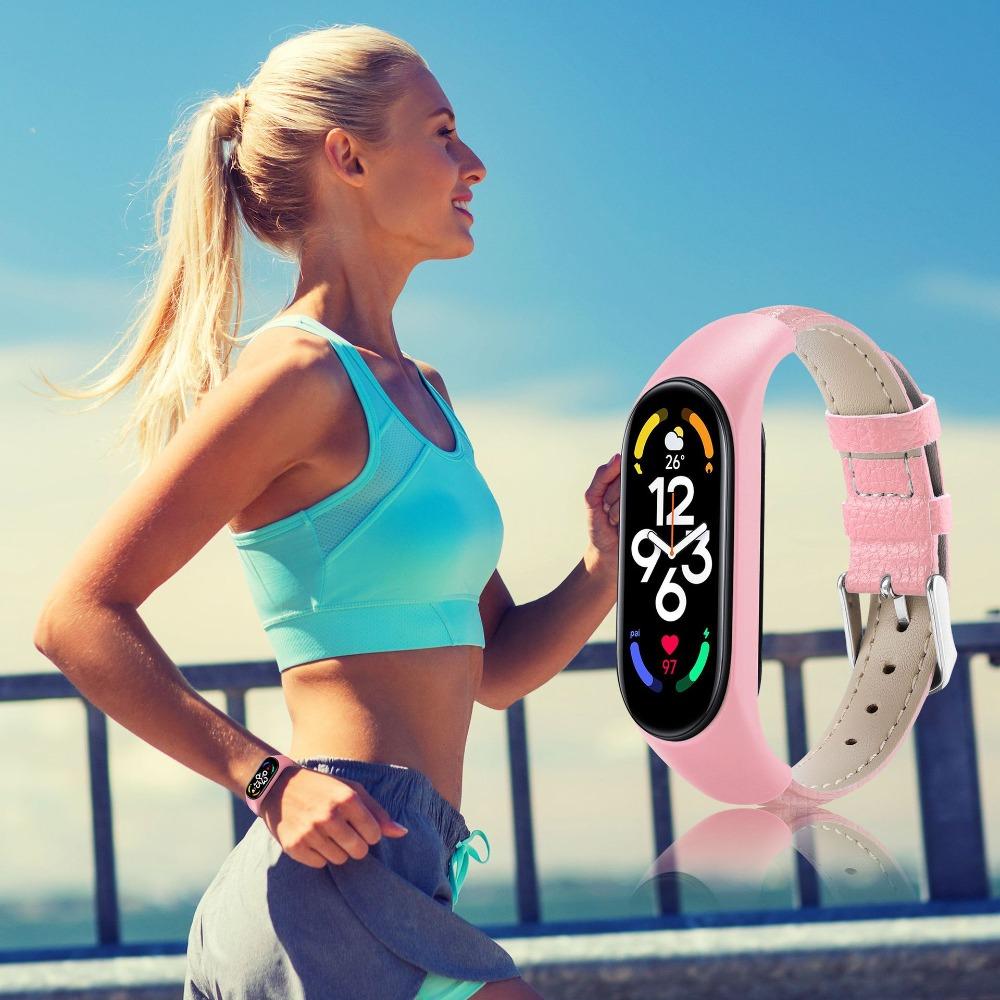 Браслет Кожаный ремешок Браслет из искусственной кожи Новый ремешок для часов для Xiaomi Mi Band 7 6 5 4 3 Smart Band