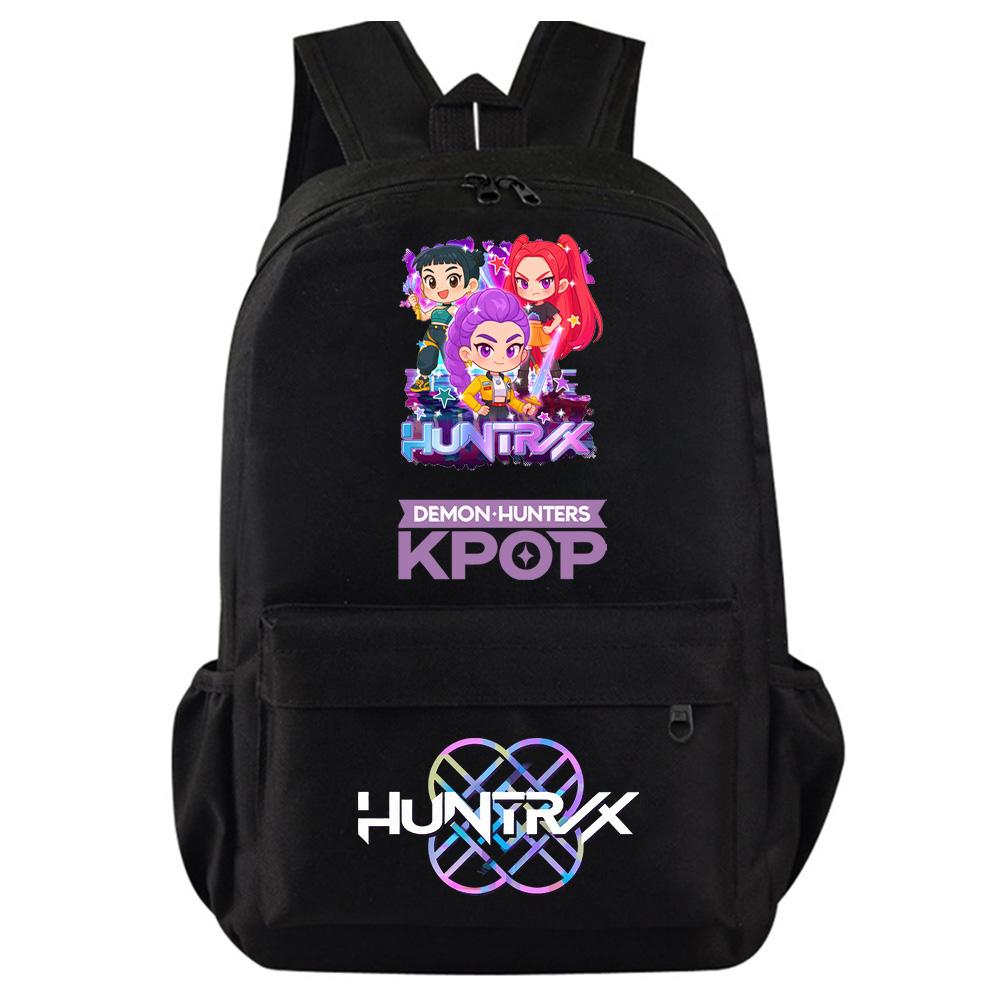 Kpop Истребители демонов Принт Рюкзак для подростка, студента, девочки, мальчика, школьная сумка, женская, большая вместимость, дорожная сумка, подарок ребенку, рюкзак