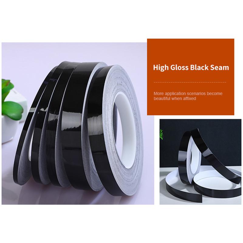 50 м/рулон черный золотой серебряный напольный кант водонепроницаемый шов настенные наклейки зазоры стены потолок украшение дома самоклеящаяся лента для плитки